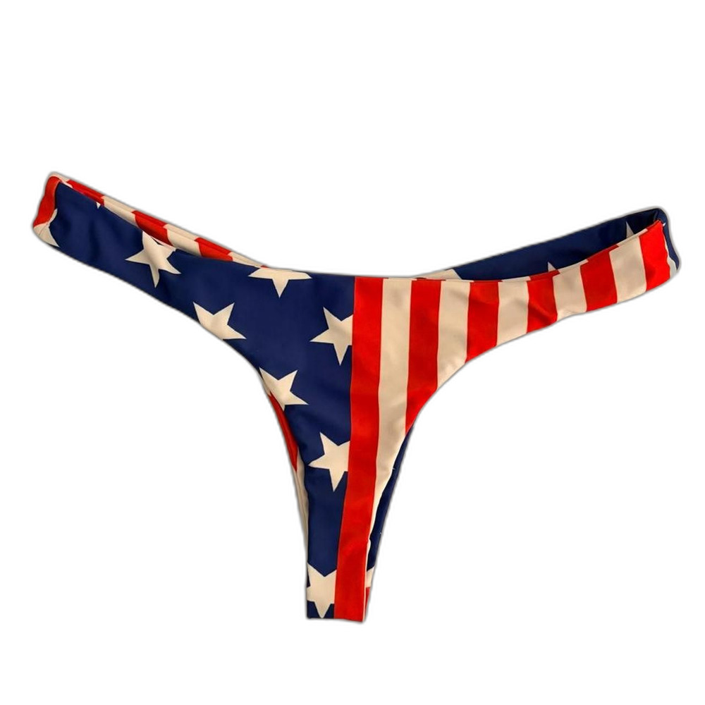 Shein Women's Bikini bottoms US flag